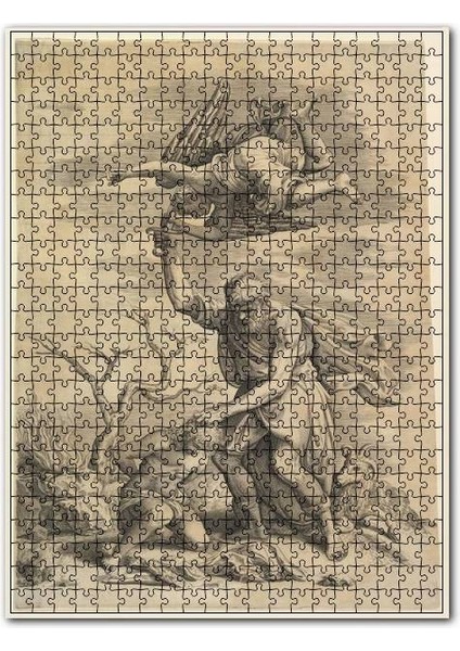 Hz Ibrahim'in Melek Kurban Görseli 120 Parça Puzzle Yapboz Mdf (Ahşap)