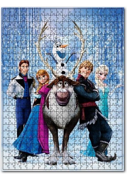 Frozen Tüm Karakterler 255 Parça Puzzle Yapboz Mdf (Ahşap)