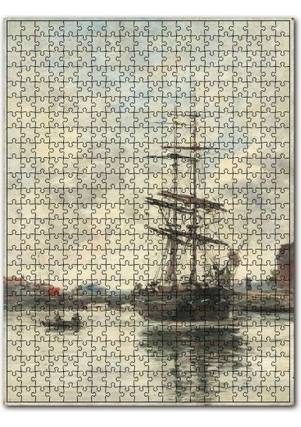 Yelkenli Tekne ve Sandalı 120 Parça Puzzle Yapboz Mdf (Ahşap)