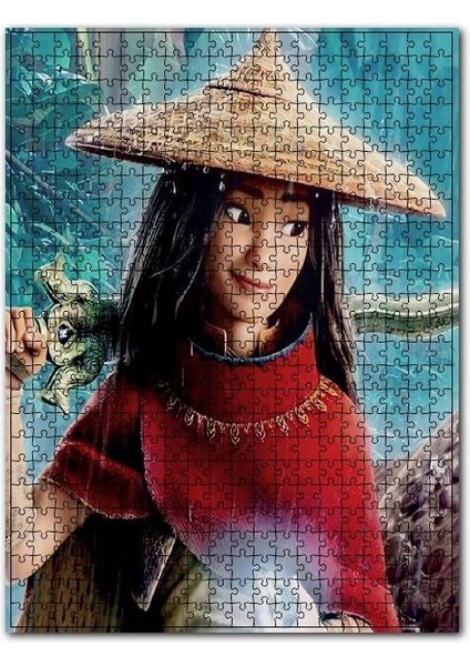 Raya ve Son Ejderha Sihir Görseli 255 Parça Puzzle Yapboz Mdf (Ahşap)