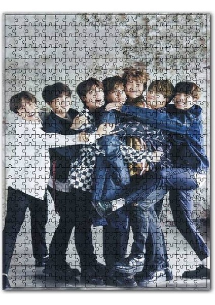 Bts Koreli Gençler Sarmaş Dolaş 120 Parça Puzzle Yapboz Mdf (Ahşap)