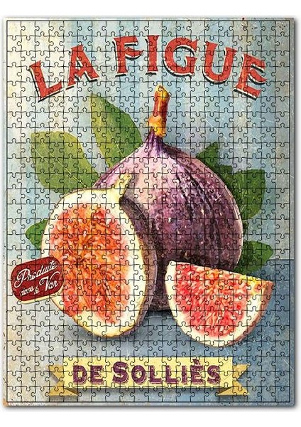 Incir Afişi Baskılı Görseli 1000 Parça Puzzle Yapboz Mdf (Ahşap)
