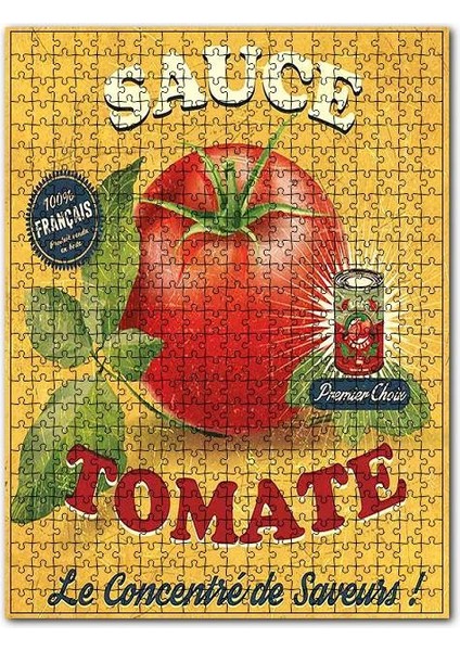 Lezetli Domates Domates Sosu Görseli 1000 Parça Puzzle Yapboz Mdf (Ahşap)