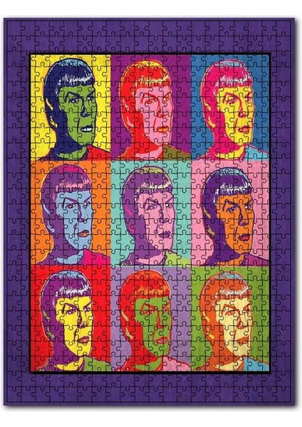 Mr. Spock Resimleri 1000 Parça Puzzle Yapboz Mdf (Ahşap)