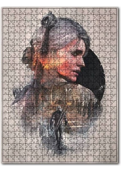 Eski Witcher 3 Steelbook Art Görseli 120 Parça Puzzle Yapboz Mdf (Ahşap)