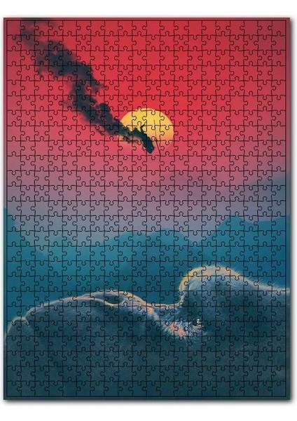 Kong Kafatası Adası Görseli 120 Parça Puzzle Yapboz Mdf (Ahşap)