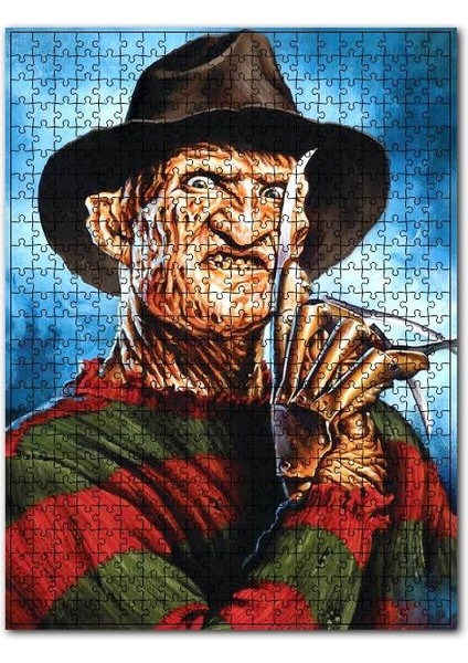 Elm Sokağı Kabusu Görseli 1000 Parça Puzzle Yapboz Mdf (Ahşap)