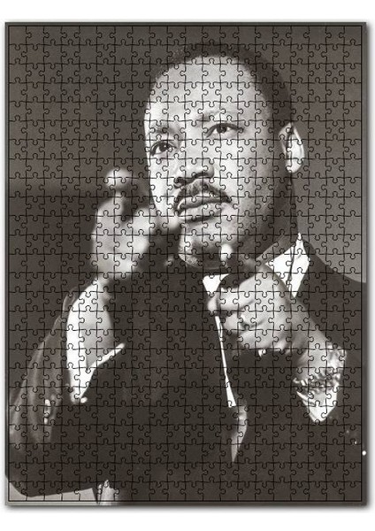 Martin Luther King Siyah Beyaz 120 Parça Puzzle Yapboz Mdf (Ahşap)