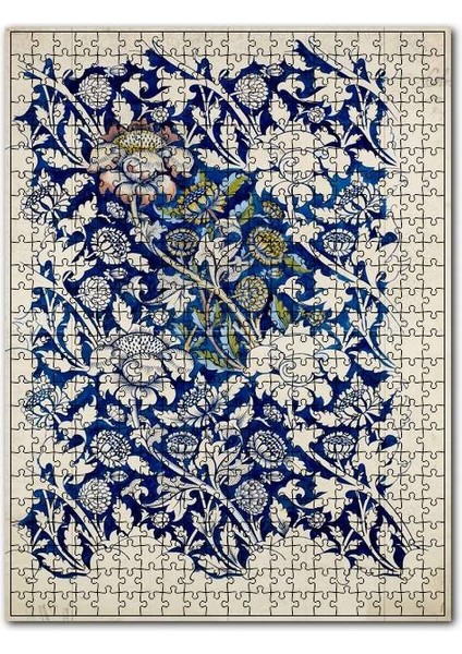 Seramik Çiçek Baskı 1000 Parça Puzzle Yapboz Mdf (Ahşap)
