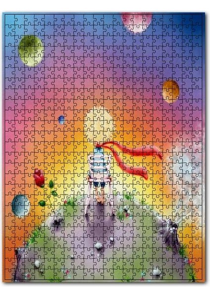 Küçük Prens ve Gezegenler 120 Parça Puzzle Yapboz Mdf (Ahşap)