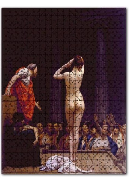 Çingene Köle Pazarında Mezat 120 Parça Puzzle Yapboz Mdf (Ahşap)