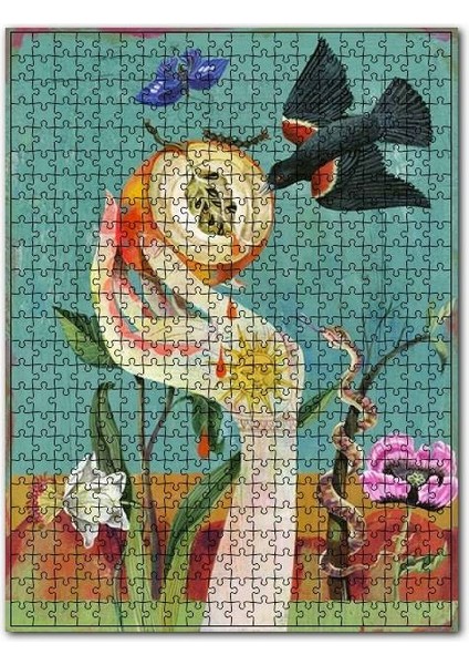Mitolojik Figürlü Soyut Görsel 1000 Parça Puzzle Yapboz Mdf (Ahşap)