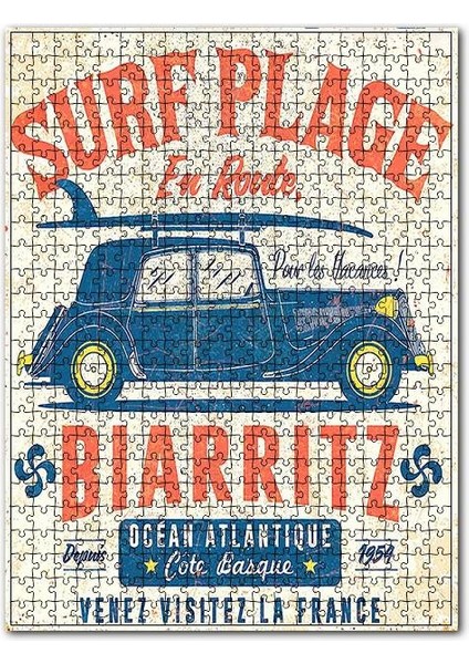 Atlantik Okyanusunda Sörf Ilanı Görseli 1000 Parça Puzzle Yapboz Mdf (Ahşap)