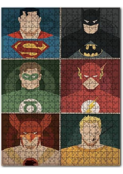 Çizgi Film Kahramanları Görseli 255 Parça Puzzle Yapboz Mdf (Ahşap)