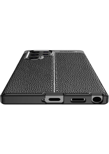 S22 Uyumlu Kılıf Rugan Armor Deri Görünümlü Yüksek Kalite Silikon Niss Lacivert fiyatları