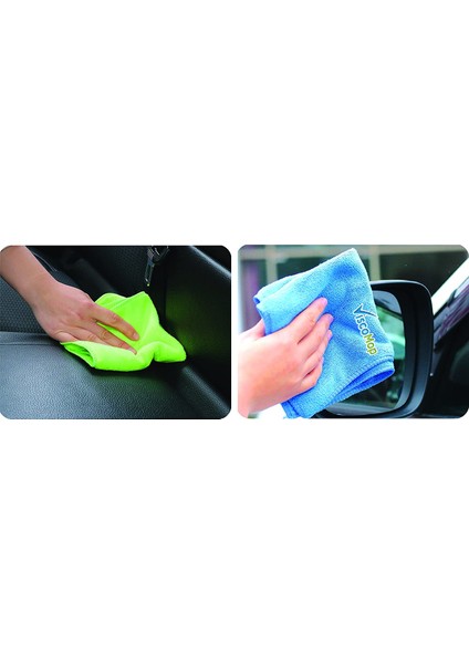 Vıscomop Microshine Parlak Dolgulu Temizlik Bezi 4'lü Set