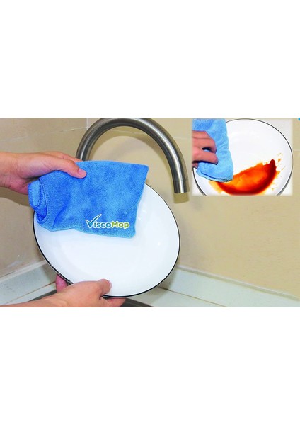 Vıscomop Microshine Parlak Dolgulu Temizlik Bezi 4'lü Set