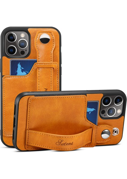 Khaki IPHONE13PROMAX Cüzdanlı ve Kapaklı Kart Kılıfı Bilek Kayışı Case Arka (Yurt Dışından) modelleri