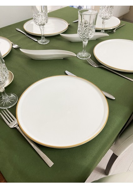 Sıvı Geçirmez Dertsiz Masa Örtüsü Yeşil 13 Parça indirimleri
