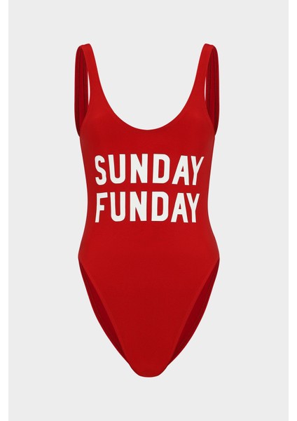 Sunday Funday Sloganlı Push Up Mayo