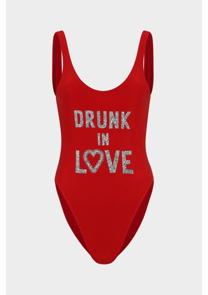 Drunk In Love Sloganlı Push Up Mayo