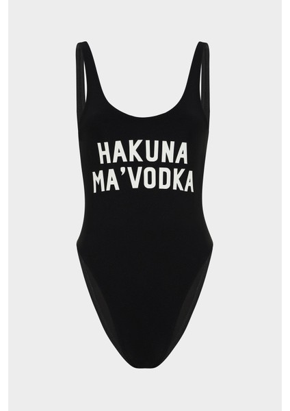 Hakuna Ma Vodka Sloganlı Push Up Mayo