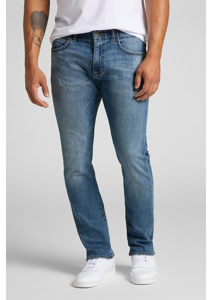 Erkek Extreme Motion Slim Fit Dar Kesim Normal Bel Mavi Esnek Jean Kot Pantolon