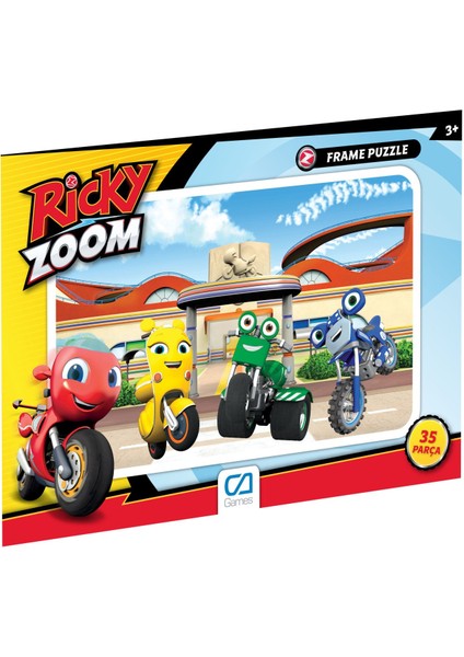 Ricky Zoom Frame Puzzle 35 Parça 2'li Puzzle Seti
