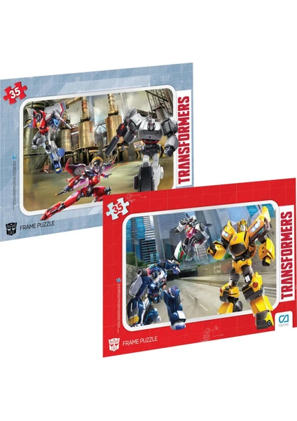 Transformers Frame Puzzle 35 Parça 2'li Puzzle Seti