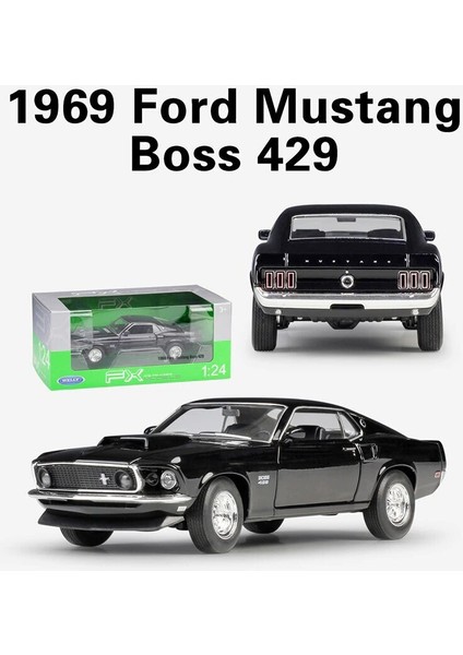 1:24 1969 Ford Mustang Patron 429 Araba