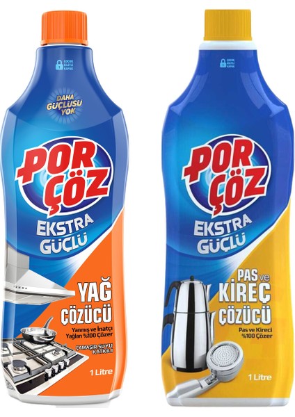 Pas ve Kreç Çözücü + Yağ Çözücü 2x1  lt