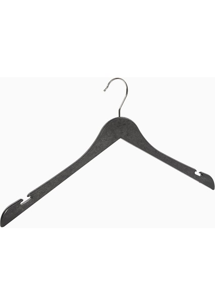 10'lu DBP 45cm Ahşap Görünümlü Dolgulu Plastik Üst Grup Askısı