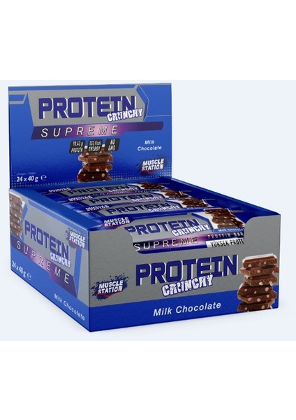 Musclestation Supreme Milk Chocolate Crunchy 24'lü Kutu
