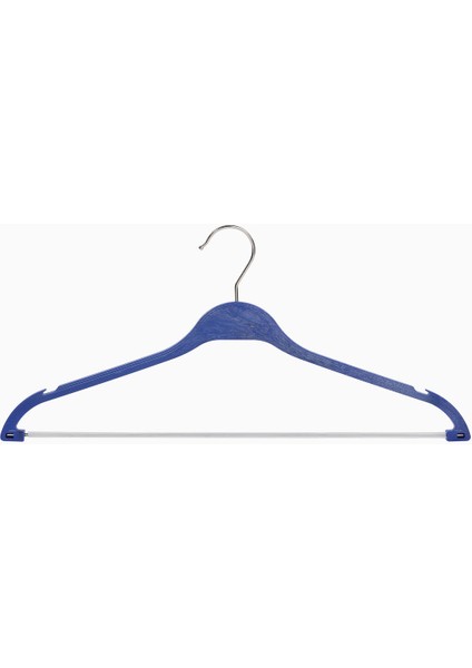 10'lu DBL 40cm Ahşap Görünümlü Dolgulu BH Plastik Takım Askısı