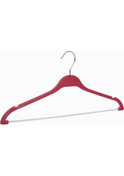 10'lu DBL 40cm Ahşap Görünümlü Dolgulu BH Plastik Takım Askısı