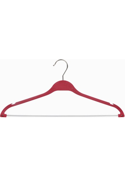 10'lu DBL 40cm Ahşap Görünümlü Dolgulu BH Plastik Takım Askısı