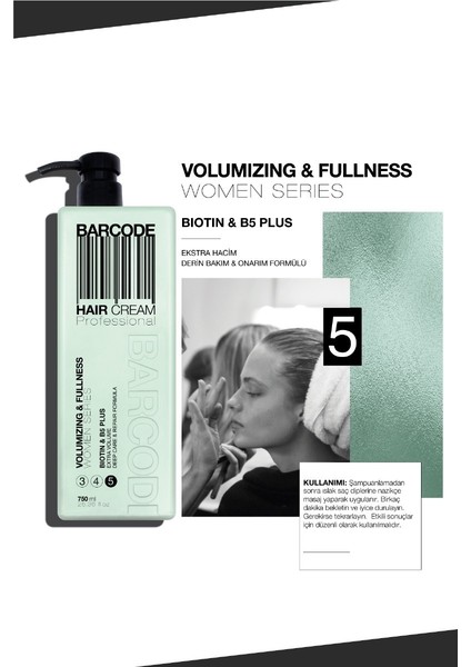 Volumizing & Fullness Hacim ve Dolgun Saçlar Için Derin Bakım Saç Kremi 750 ml