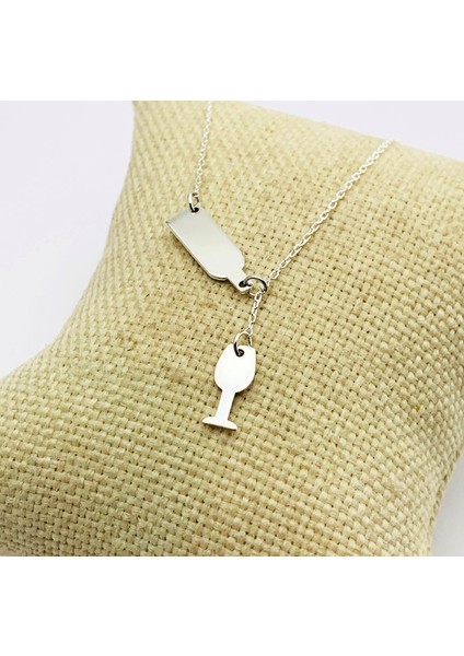 Gümüş Şişe ve Kadeh Figürlü Kolye (BG-KLY-759) fırsatları