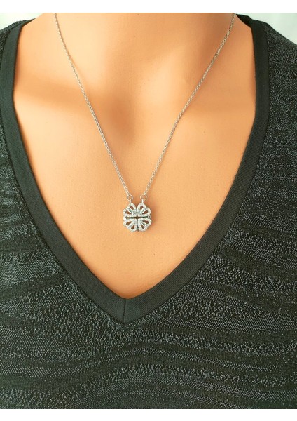 Madameaccessoire Açılıp Kapanabilen 4 Yapraklı Yonca Kolye