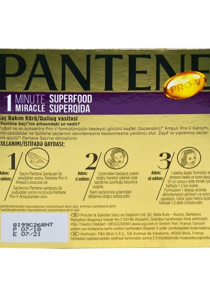 Saç Kürü 3 x 15 ml Ampul 1 Dakikada Mucize 8001090856043 Saç Kremi