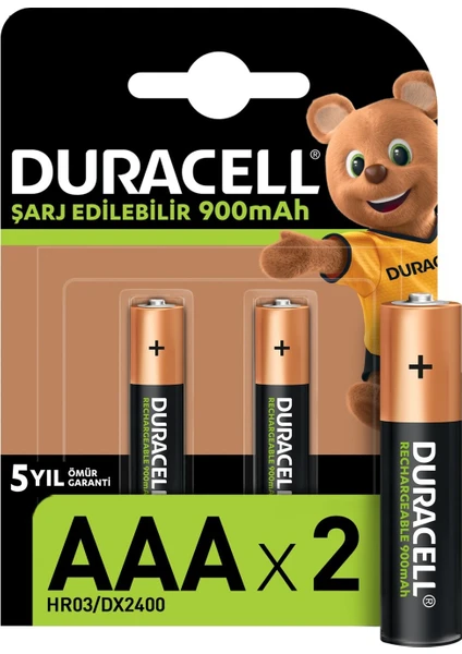 1,2V Duracell Pil 2 Adet