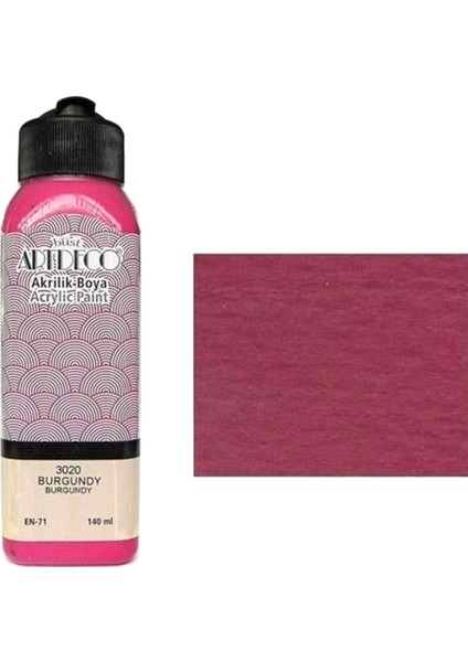 Akrılık Boya Artdeco Burgundy 140ML.(3020)