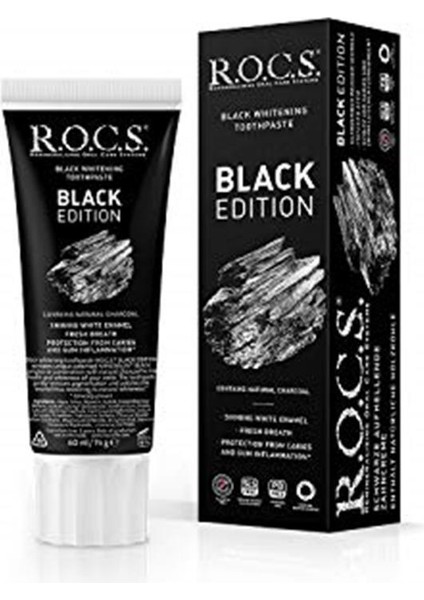 R.o.c.s. Black Edıtıon Komür Özlü Diş Macunu 1 Paket(1 x 74 G) Diş Mac