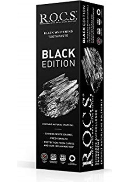R.o.c.s. Black Edıtıon Komür Özlü Diş Macunu 1 Paket(1 x 74 G) Diş Mac