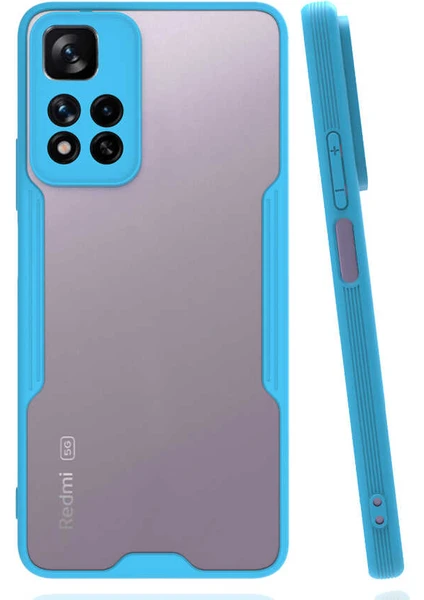 Kzy Xiaomi Redmi Note 11 Pro Kılıf Kamera Korumalı Colorful Kapak - Mavi