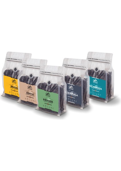 Coffee Works Dünya Kahveleri Seti 5X250 gr V22