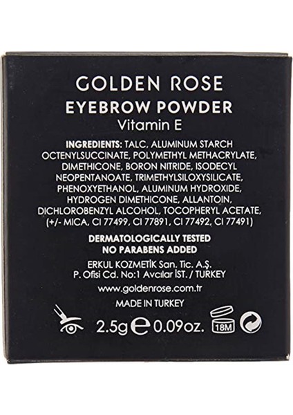 Golden Rose Eyebrow Powder NO:107 1 Paket  Pudra