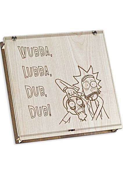 Rick And Morty Temalı, Ahşap Kutulu Hediyelik Çikolata
