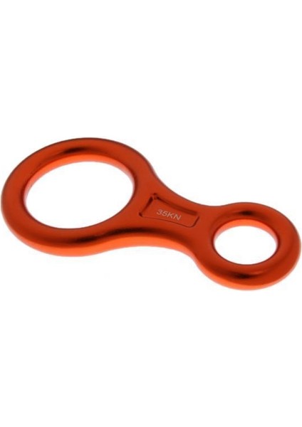 2 Adet Güvenlik 35KN Alüminyum Şekil 8 Rappelling Descender Tırmanma Cihazı Turuncu (Yurt Dışından)