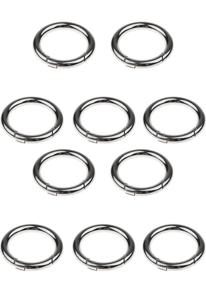 10 Adet 30MM Yuvarlak Karabina Kamp Yavalta Kemer Klip Anahtarlık Yürüyüş Çember (Yurt Dışından)